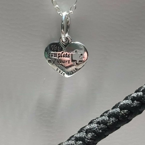 PANDORA ASIAN EXCLUSIVE* RETIRED* Complete my Heart puzzle dangle 791522EN68 - Picture 3 of 8